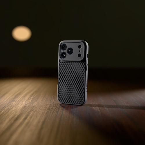 HexGrip iPhone 17 Pro case in Stealth Black
