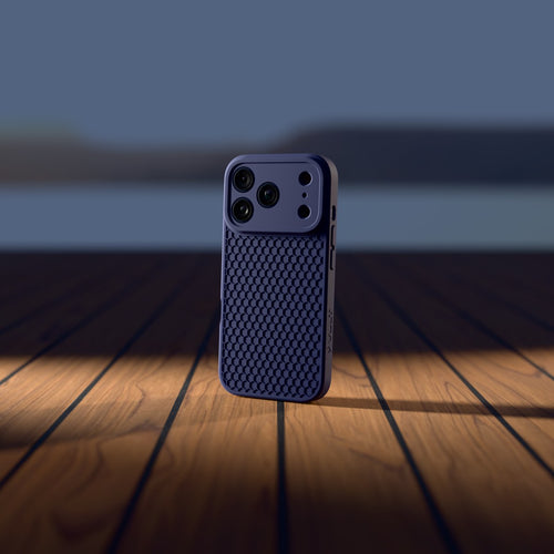 HexGrip iPhone 17 Pro case in Midnight Navy
